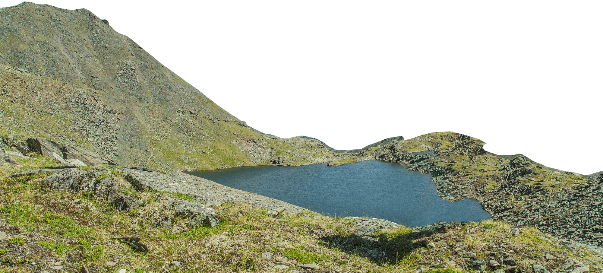 Freigestellter Bergsee